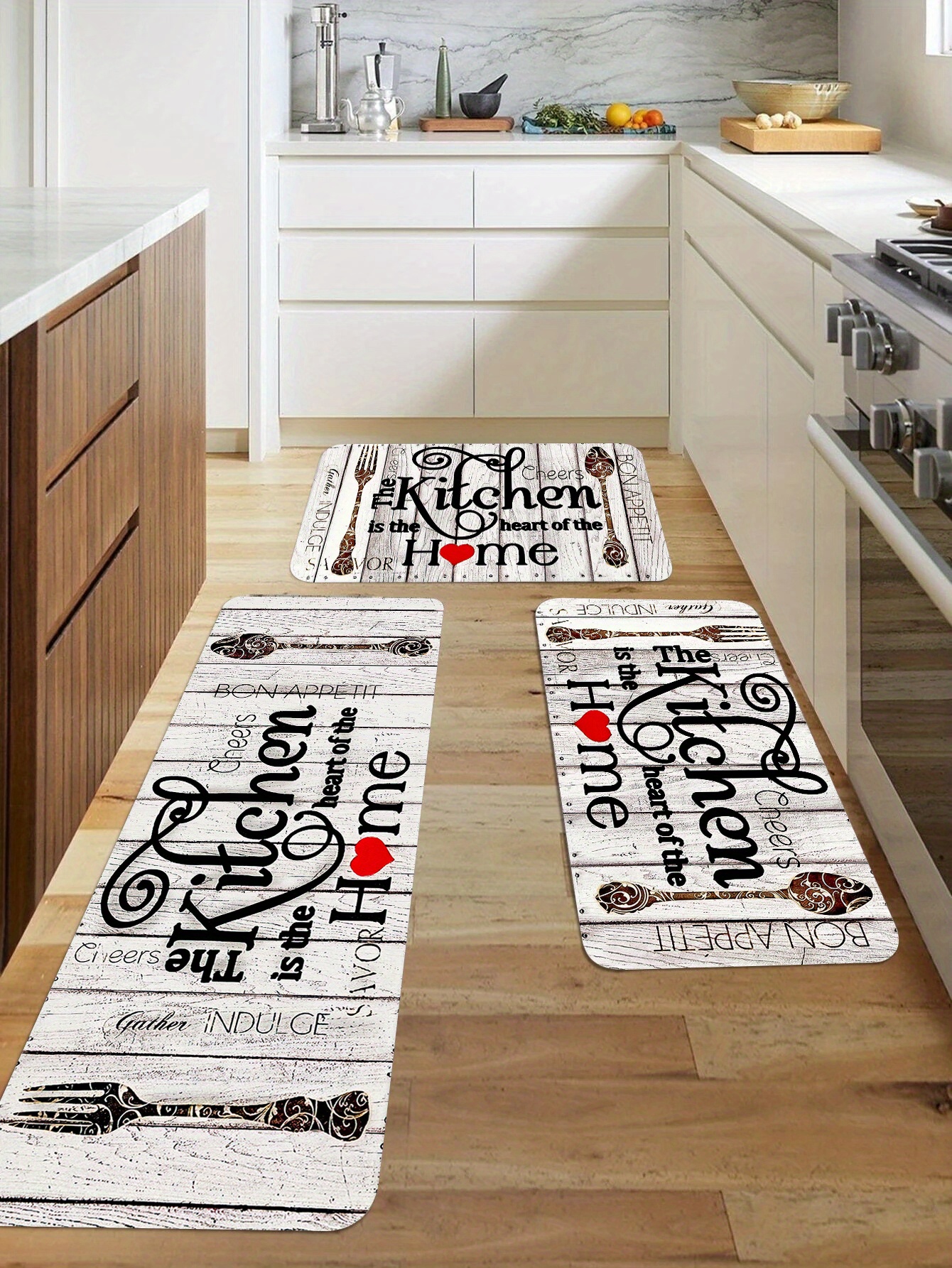 Kitchen Floor Mat Set of 2 Comfortable Kitchen Rug Water Oil