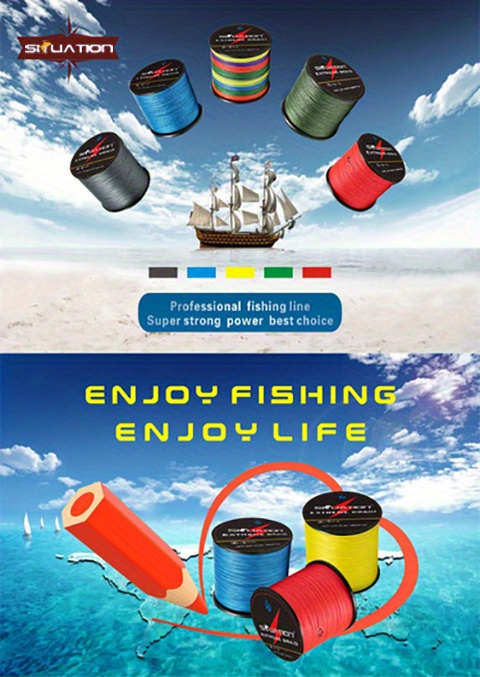 4 Braided Pe Fishing Line / Load Bearing Long Casting - Temu