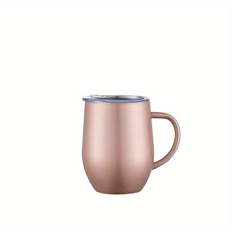 12oz Coffee Mug With Handle Stainless Steel Wine Tumblers Double-layer  Vacuum Insulated Travel Cup Beer Mugs New Year