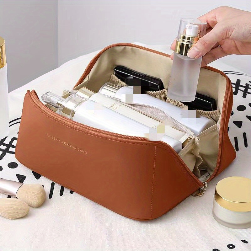 Portable Zipper Cosmetic Bag Versatile Toiletry Wash Bag Makeup Handbag