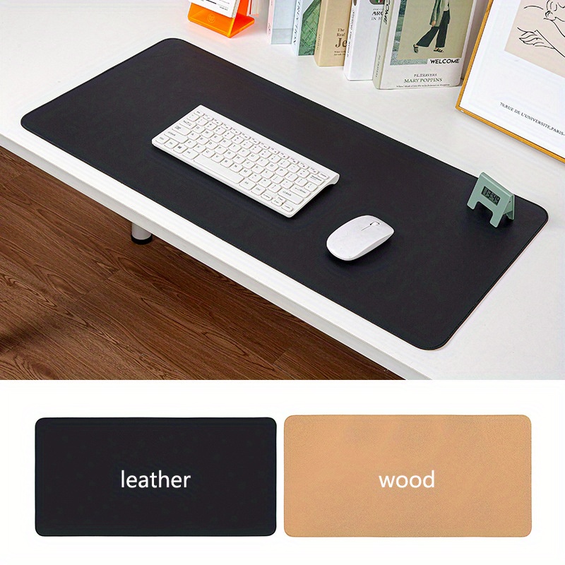 Large Computer Mouse Pad Mouse Pad Waterproof Pu Leather - Temu