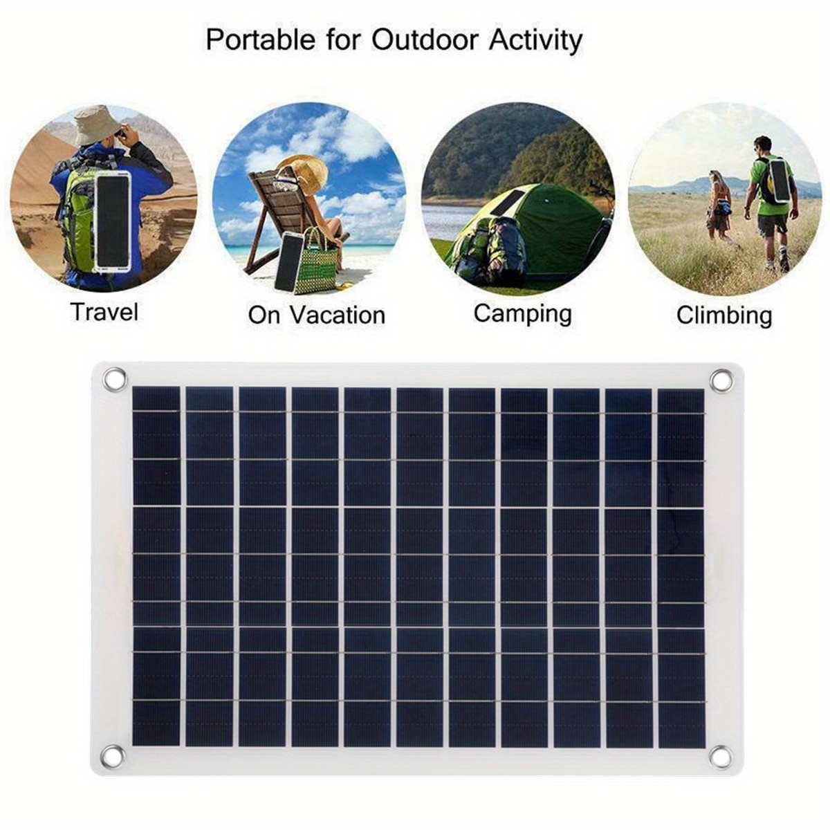 18v/12v/5v Solar Panel Kit Dual Usb 60a/100a Solar - Temu