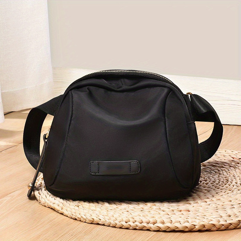 Casual Nylon Shell Bag, Small Crossbody Bag For Women, Zipper
