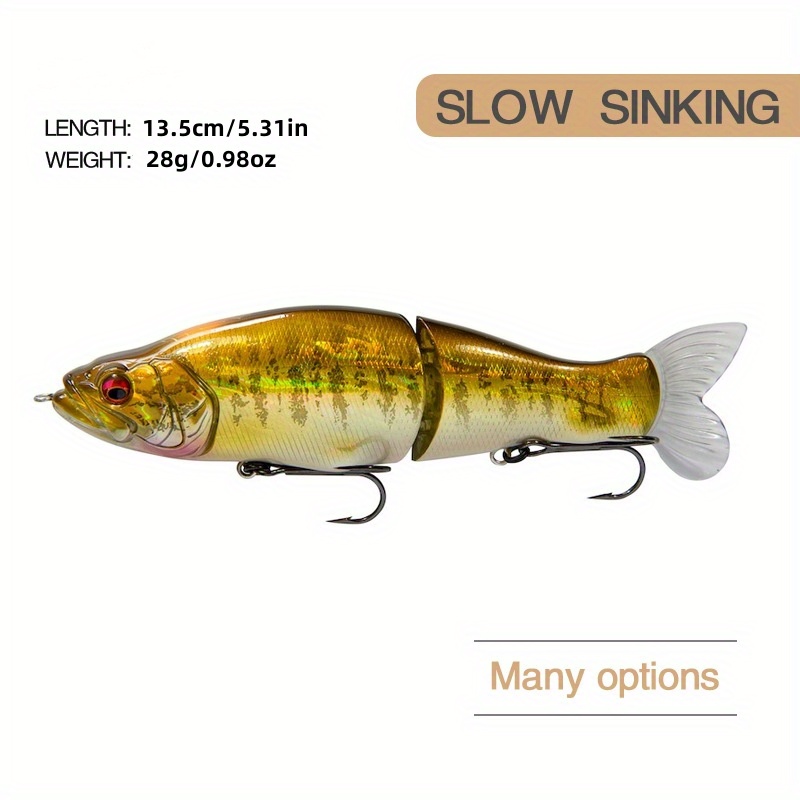 Realistic Fishing Lure: Slow Sinking Glide Bait Fur Tail - Temu