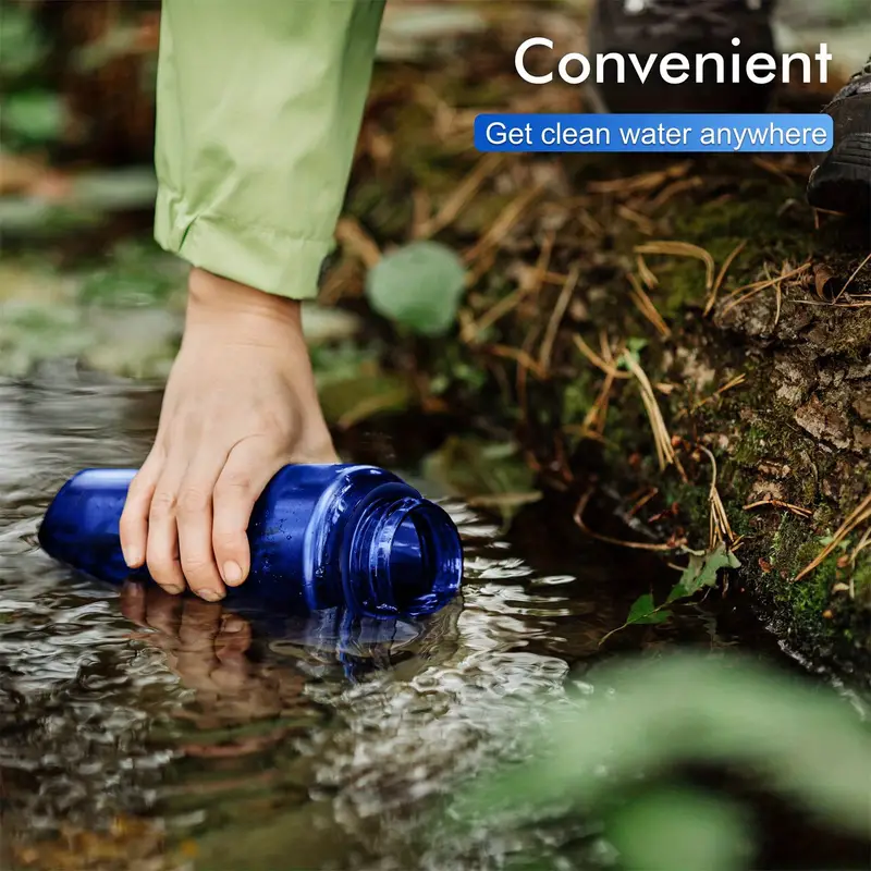 1pc 0 01 m ultra filtration water bottle water purifier portable water filter bottle with 4 stage filtration for survival camping hiking backpacking drinking emergency details 2