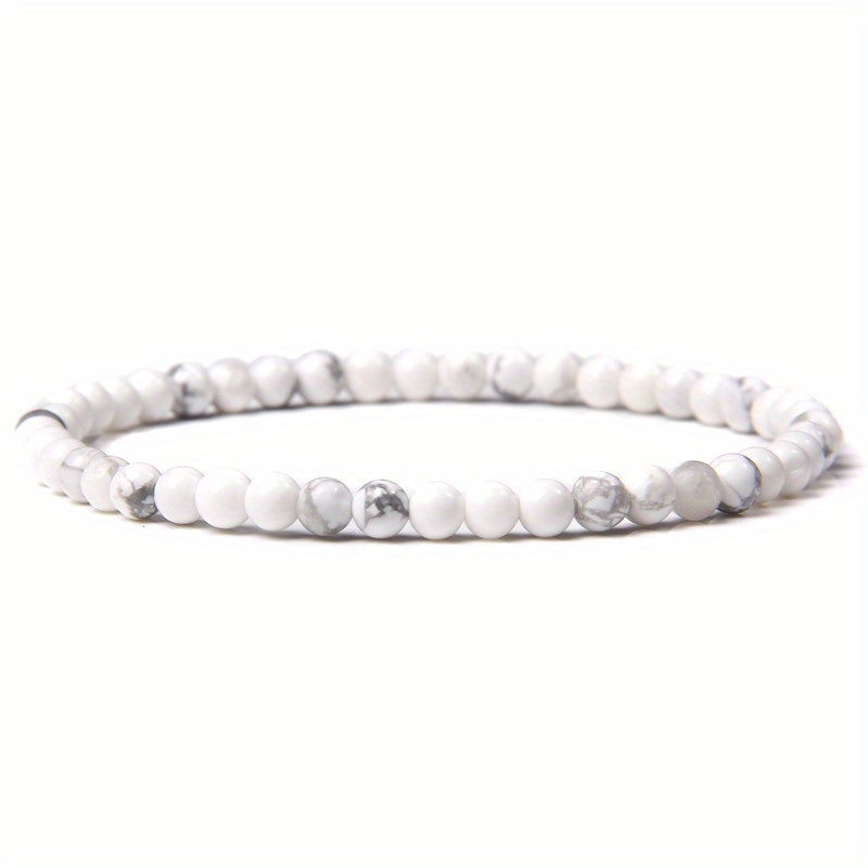 FIRAZIO 20pcs 4mm Gemstone Beaded Bracelets for Women Mens Healing Crystal Stone Bracelet Stretch Mini Round Beads Elastic Bracelets Jewelry Gifts