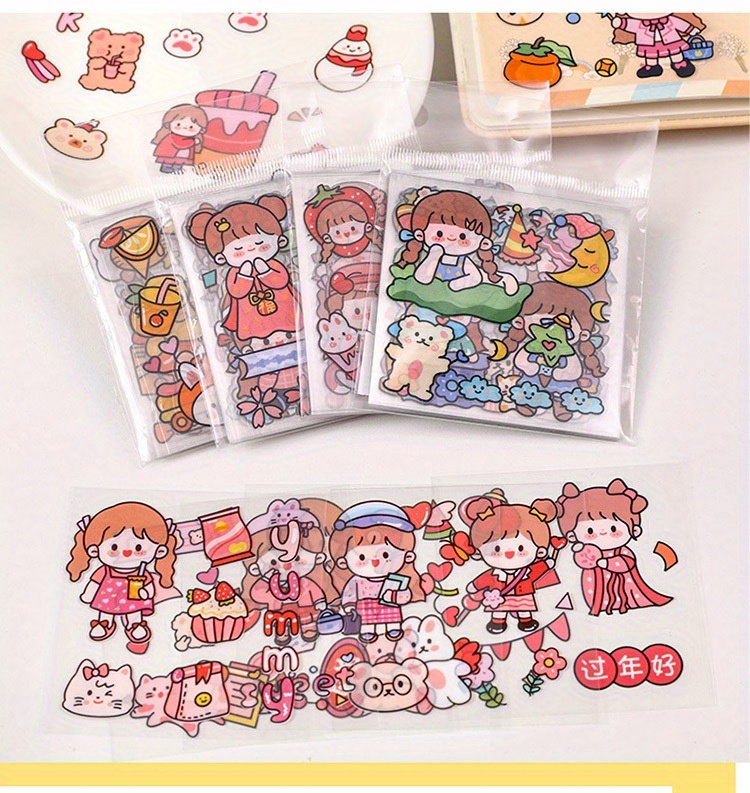 Cute Random Stickers Waterproof Decorative Stickers Cartoon - Temu