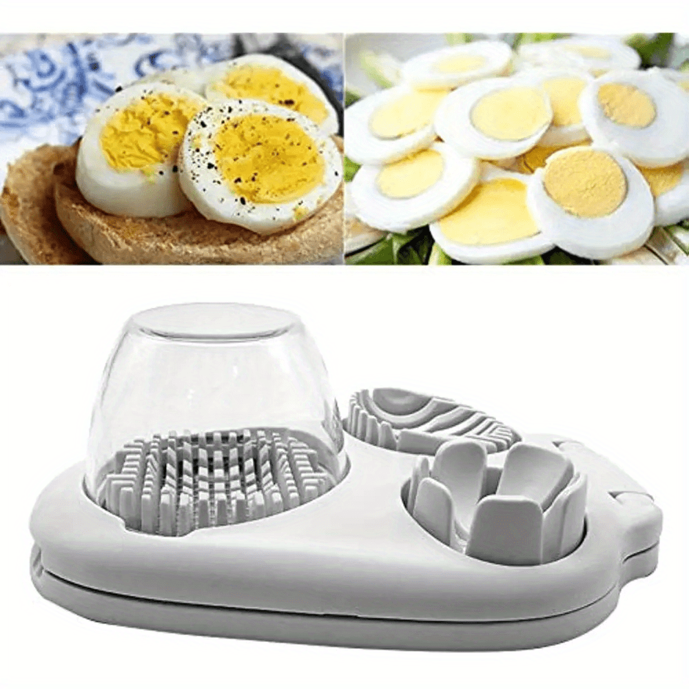 3in1 Egg Slicer White Boiled Egg Slicers Egg Cutter Fruit Temu