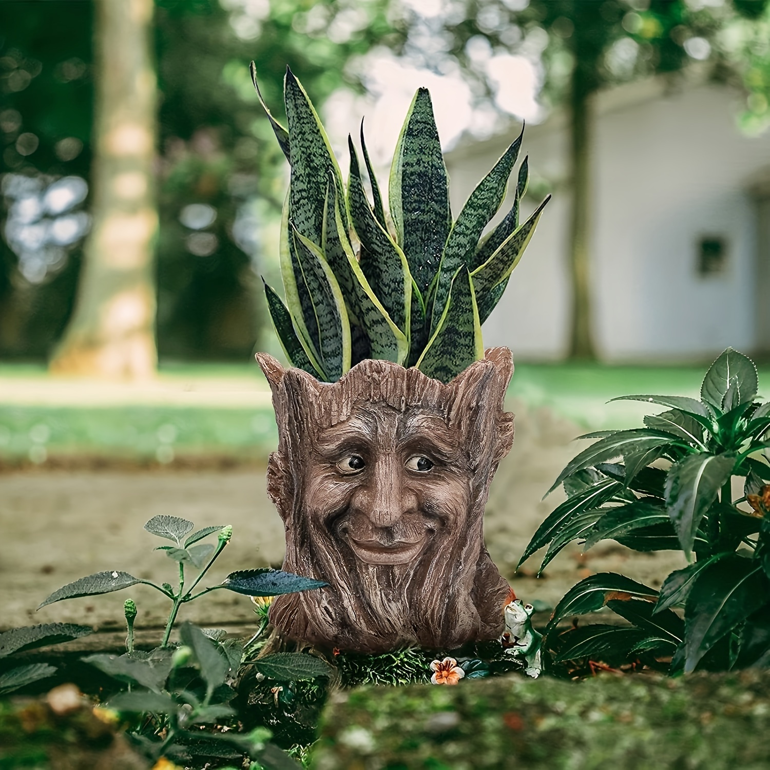 1pc ティブ木人植木鉢 樹脂キャラクター植木鉢像 装飾屋内屋外庭