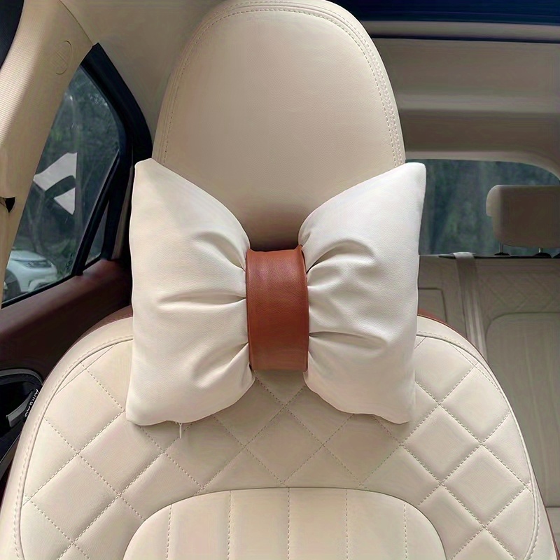 Upgrade Your Driving Comfort With Faux Leather Car Headrest - Temu