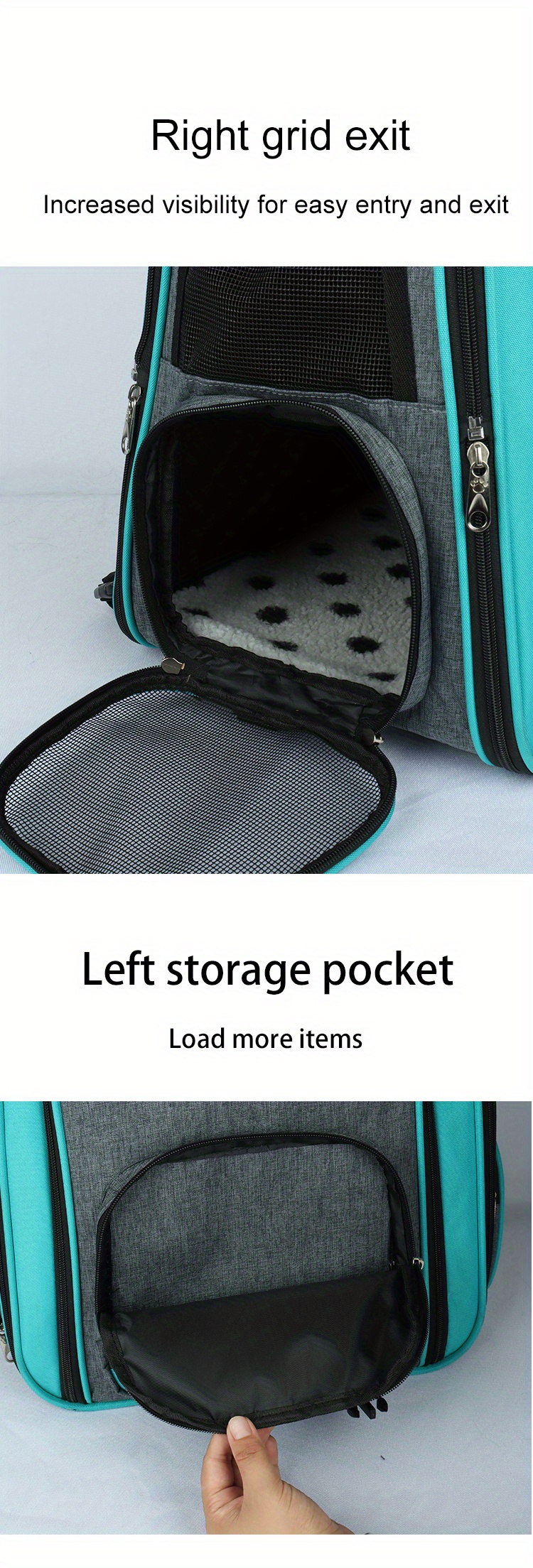 Airline approved Rolling Pet Carrier Telescopic Handle Temu