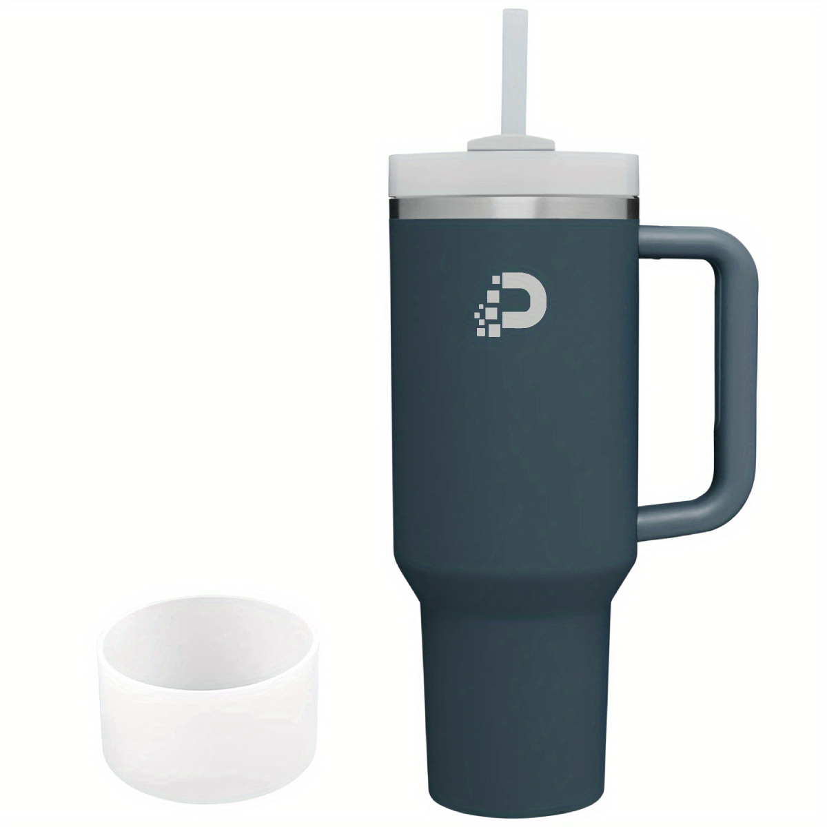 Tumbler With Handle And Straw Lid Leak proof Silicone Boot - Temu