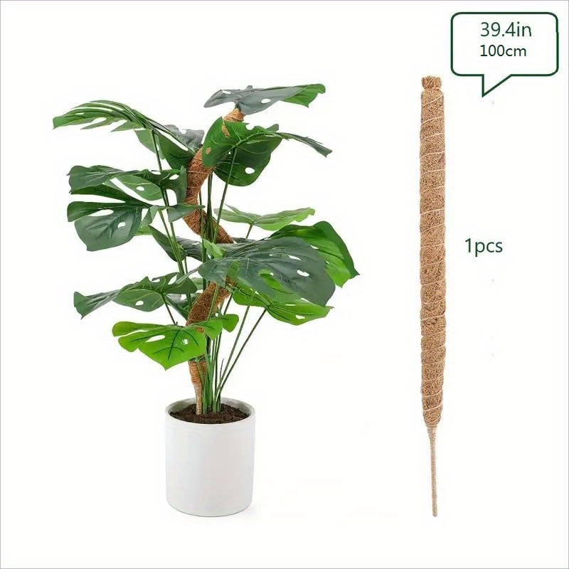 2 Pcs Moss Pole, 28 Moss Pole For Plants Monstera, Plant Stakes For Indoor  Plants, Bendable Thickened Core, Handmade Coco Coir Pole, Potted Plants