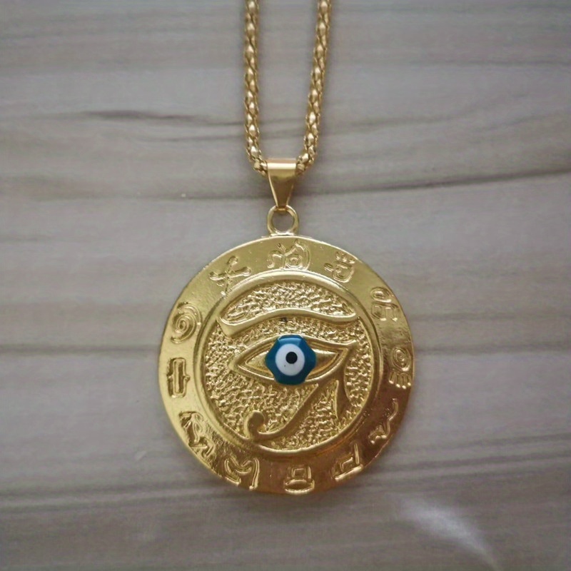 Fashion Ancient Egypt Eye Of Horus Life Key Pendant Necklace,trendy Classic  Amulet Jewelry Gift For Men And Women - Temu