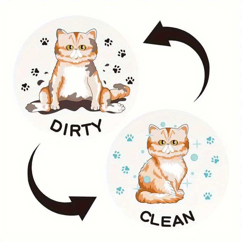 CONMOTO Dishwasher Magnet Clean Dirty Sign,Clean Dirty Magnet for  Dishwasher,Kitchen Dishwasher Magnets Sign, No-Scratch Strong Magnets,  Dirty Clean