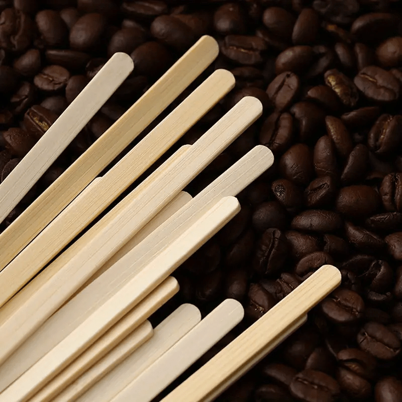 300 palitos de café de 6.3 pulgadas, palitos de madera con forma de palas  de kayak, agitadores de café, agitador de madera de madera, palitos de  cacao