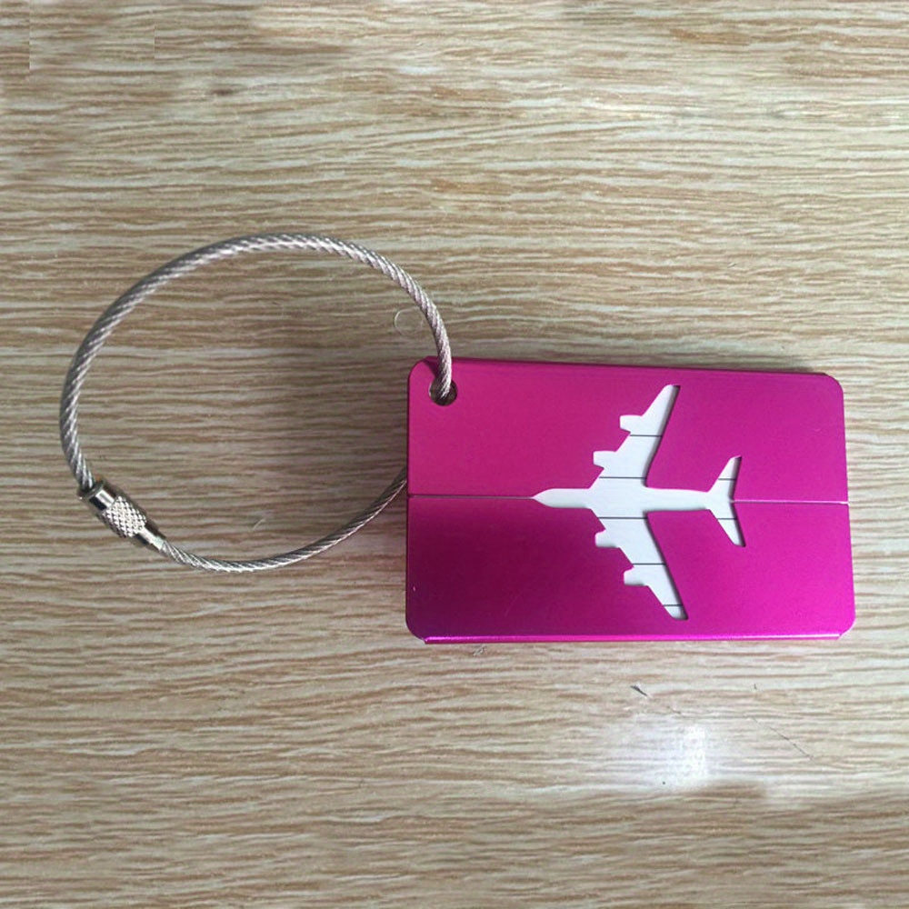 Aircraft Style Aluminium Alloy Luggage Tag Name Id Card - Temu