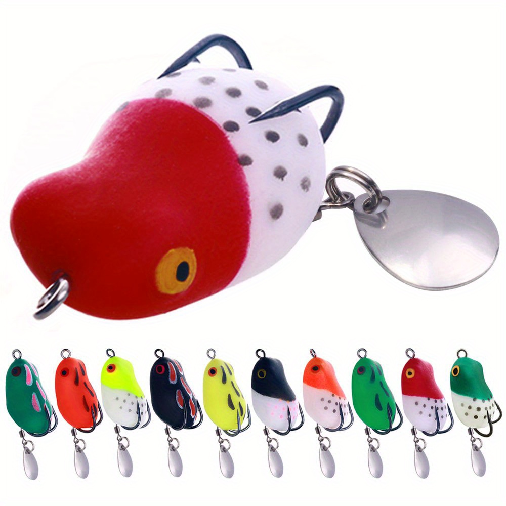 2.5cm/3g Mini Frog Fishing Lures With Spoon Double Hooks