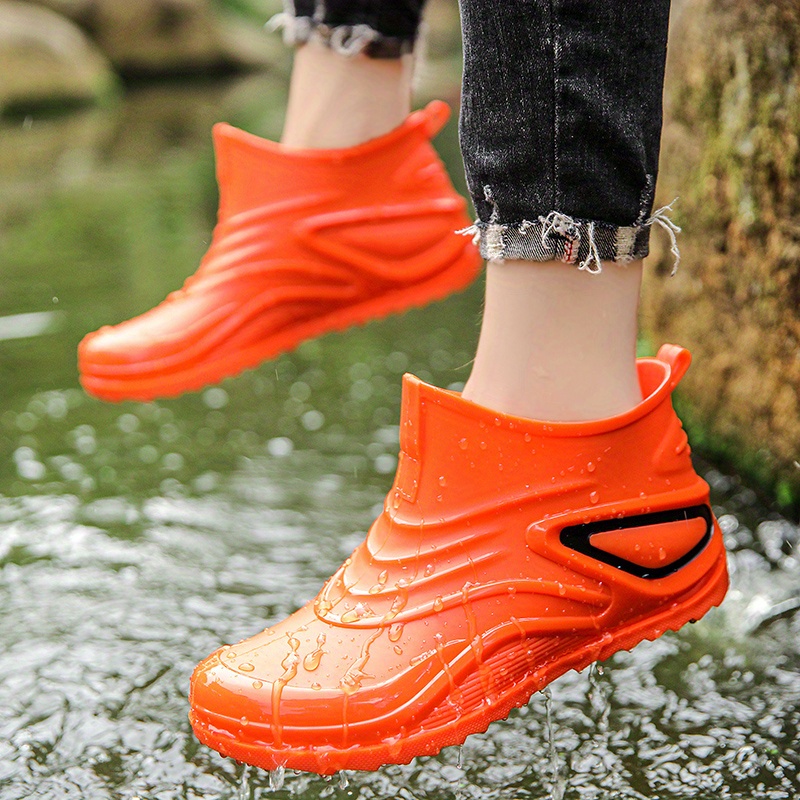 Fashion Rain Boots Men s Non Slip Wear Resistant Water - Temu
