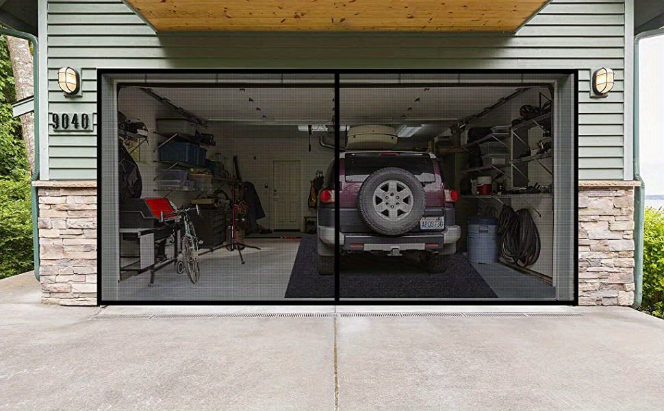 Garage Door Screen 2 Car Magnetic Closure Heavy Duty - Temu