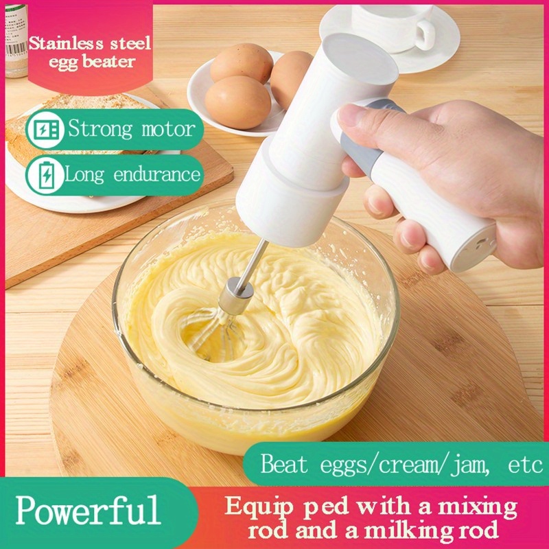 1pc wireless rechargeable cream beater cake baking electric egg beater household mini cream automatic beater handheld charging mixing machine details 0