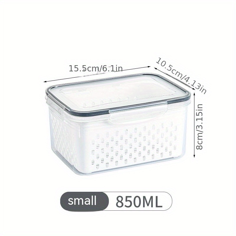 1pc White Food Storage Basket, Fruit Fresh Container, For Home
