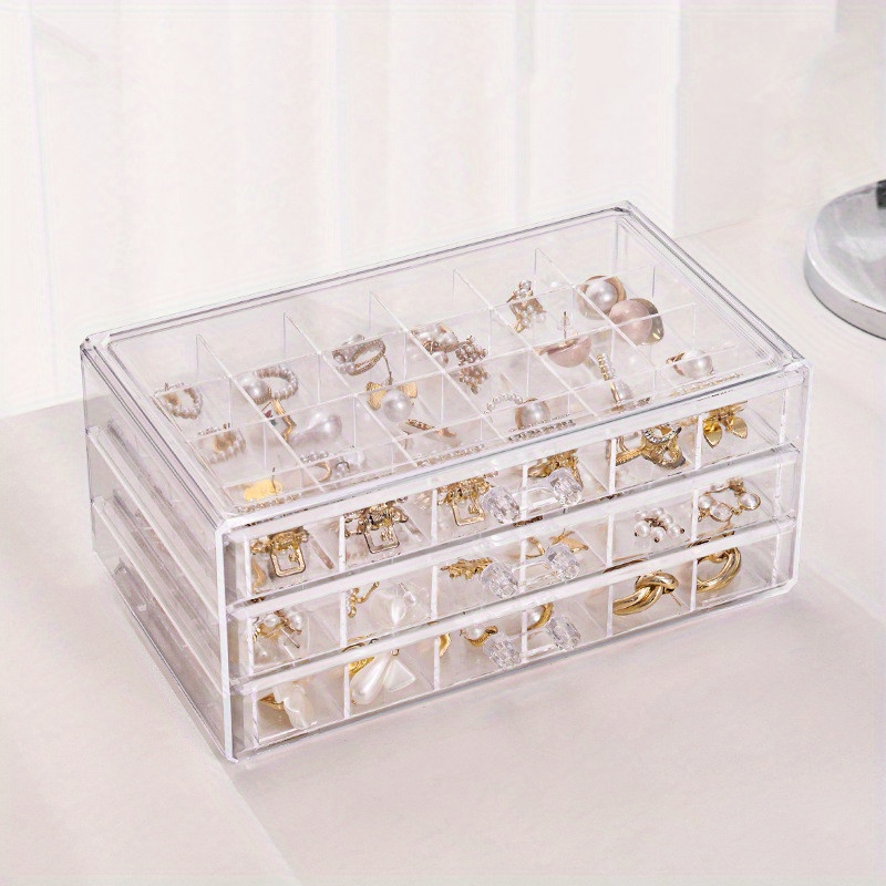 Jewelry Organizer Box Storage Large Size Transparent Acrylic