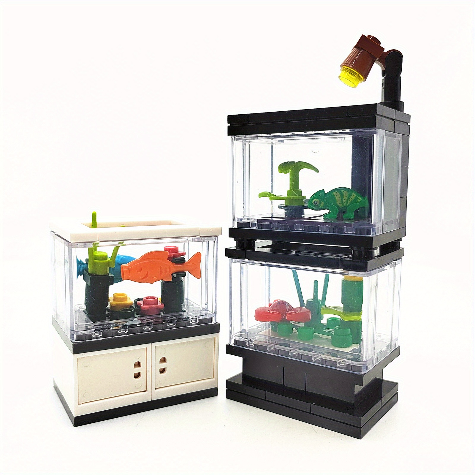 Aquarium Fish Tank Small Fishing Box Stacking Building - Temu