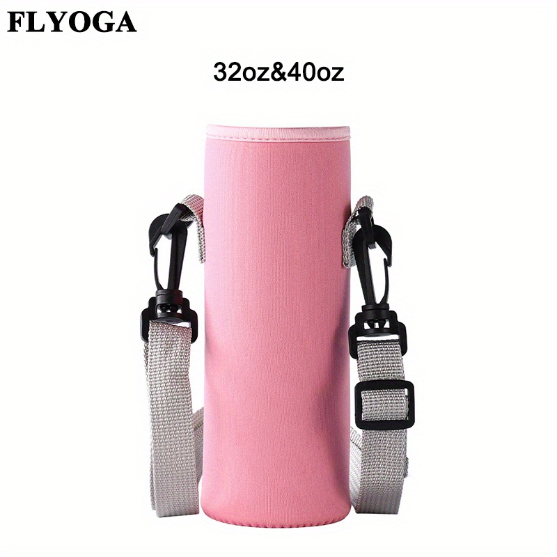 Water Bottle Carrier Sleeve With Adjustable Strap Faux - Temu