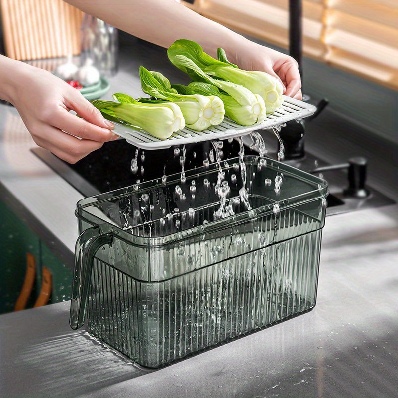 Large-capacity Kitchen Refrigerator Storage Box with Lid Handle