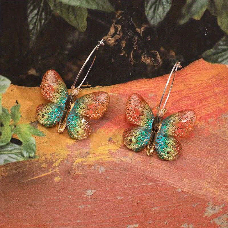 Glass deals butterfly earrings