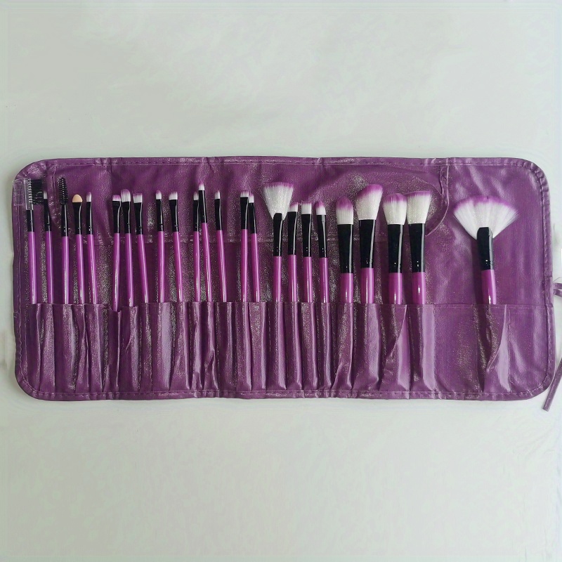 24pcs Synthetic Kabuki Foundation Brush Set with Brush Bag