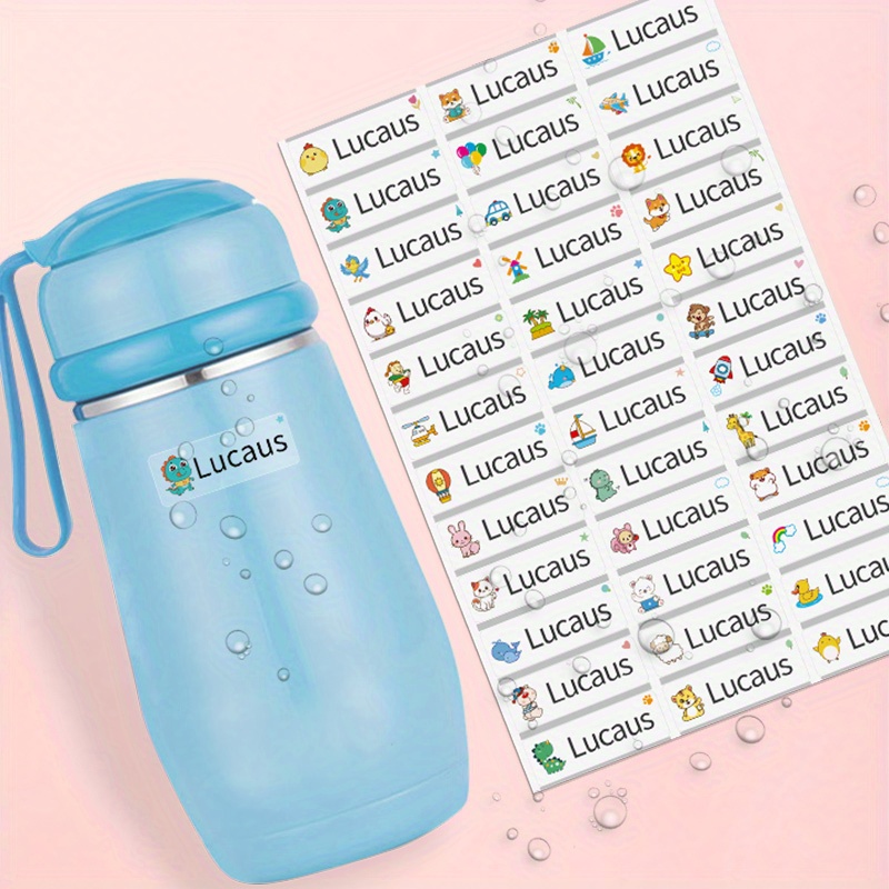 45/90/180pcs Transparent Name Sticker Custom Stickers Waterproof MEDIUM Size 3.4x1.2cm Personalized Label For Schlool Stationery Waterbottle Office Supplies