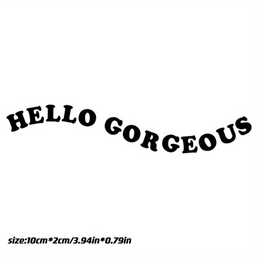 Car Mirror Sticker Hello English Letters Car Body Sticker