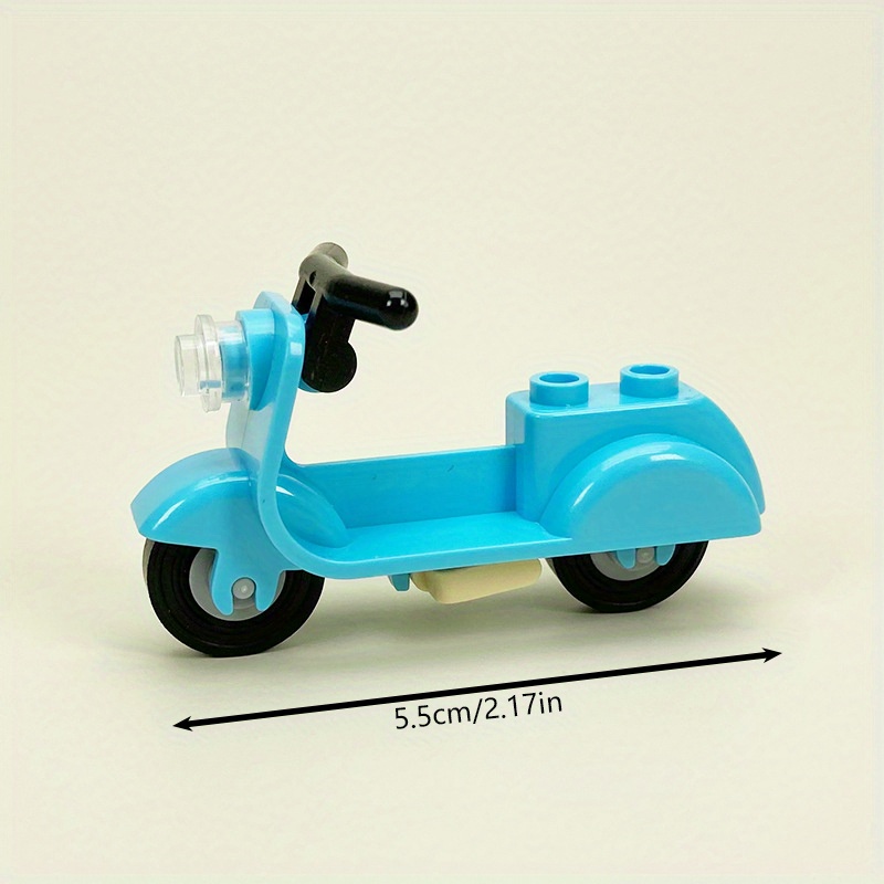 Mini Vehicle Travel Tools, Motorcycle Bicycle Building Blocks Toy