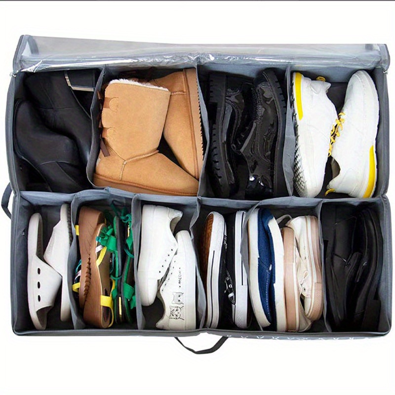 Bed Bottom Shoe Storage Box, Foldable Non-woven Packing Organizer