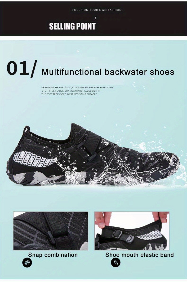 Men's Casual Lightweight Wading Shoes, Quick-drying Breathable Anti-slip  Water Sneakers Barefoot Shoes, Suitable For Outdoor Beach Beach Surfing  Water