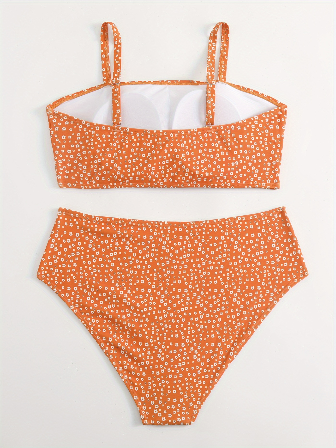 Plus Size Polk Dot High Stretch Bikini Set Women's Plus Push Temu