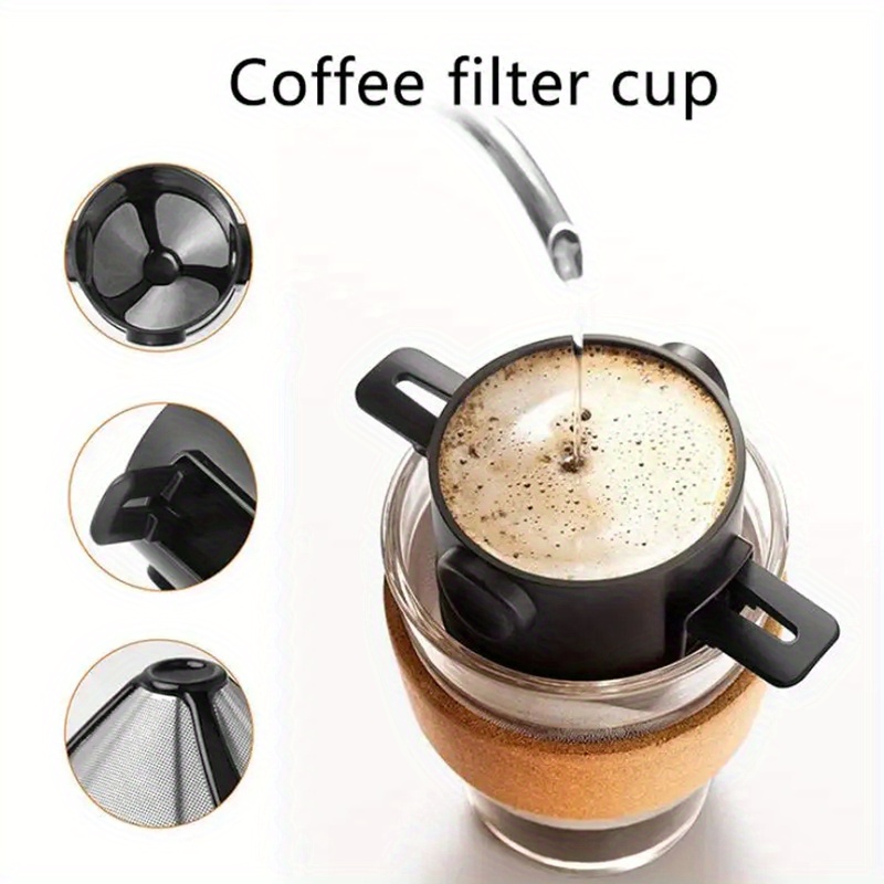 Stainless Steel Portable Coffee Filter Easy To Clean - Temu