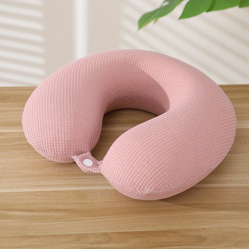 Jersey Stripe - Memory Foam Neck Pillow - Pink Stripe
