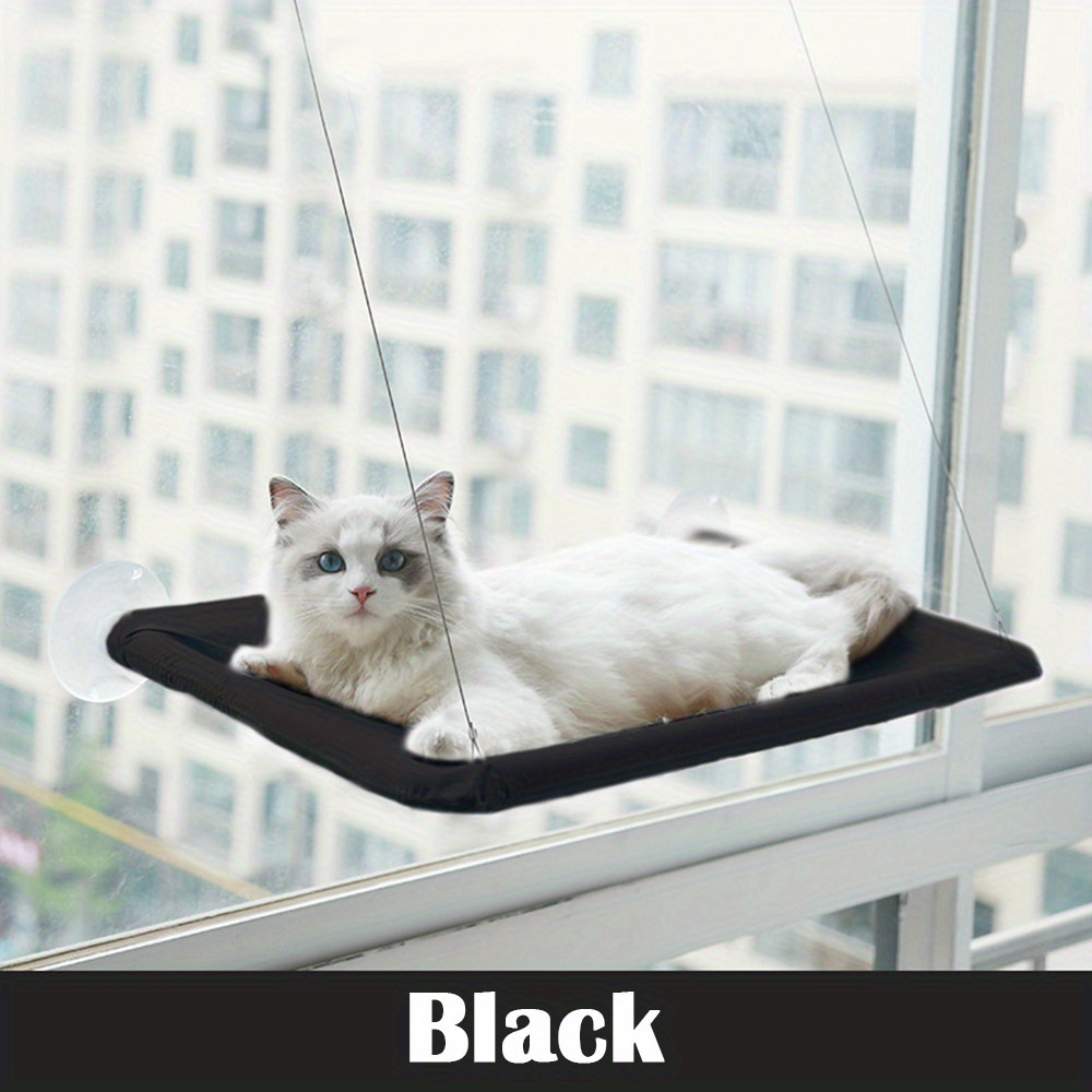 Fashionable Cat Window Perch Hammock Wall Mounted Cat Bed, Wood + White -  Coziwow