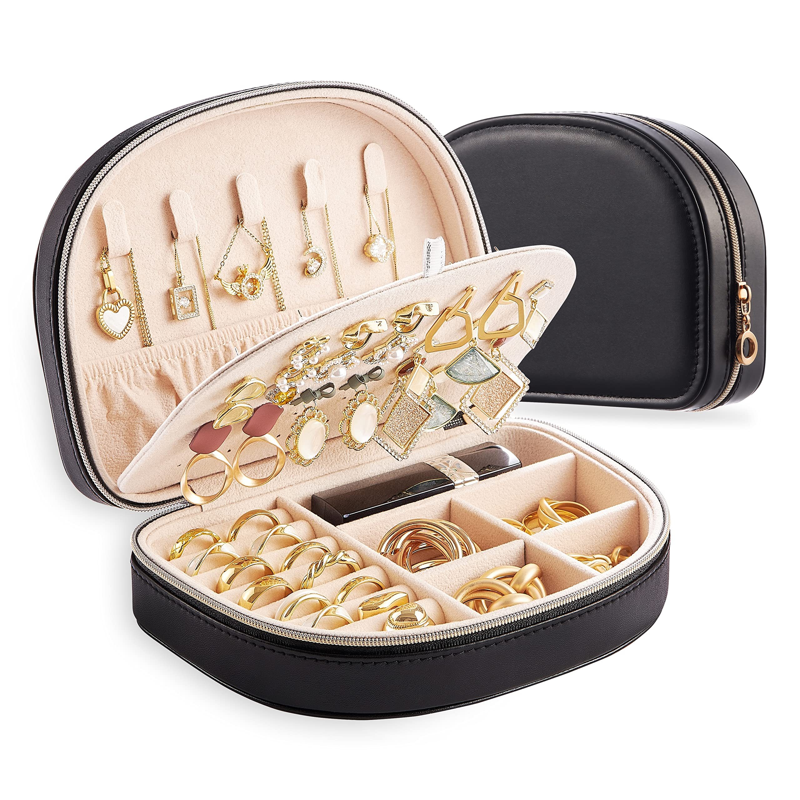 Travel Jewelry Box, Seashell-shaped Jewelry Box, Jewelry Organizer Box For  Women, Jewelry Storage Box For Rings, Earrings, Necklaces And Bracelets -  Temu