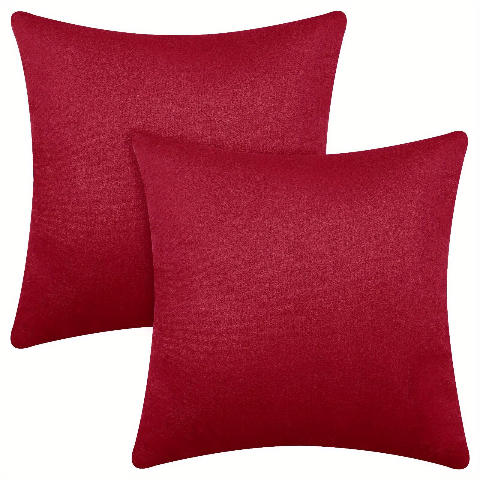 2pcs Velvet Solid Throw Pillowcase Soft Throw Pillow Cover 45x72cm