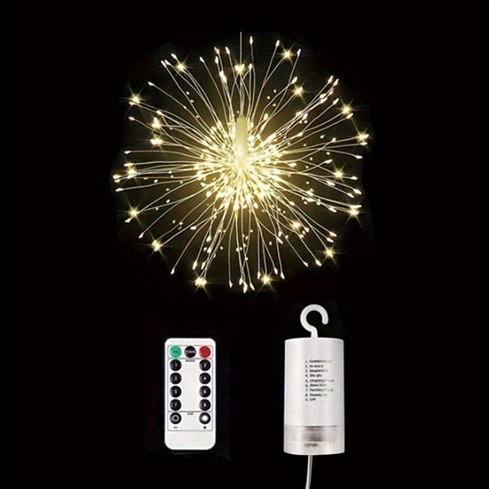 LED Starburst Fairy Lights Remote Control, Best Selling Hanging Starburst  LED Lights Wedding Home Decor Remote Firework, Christmas,firework 