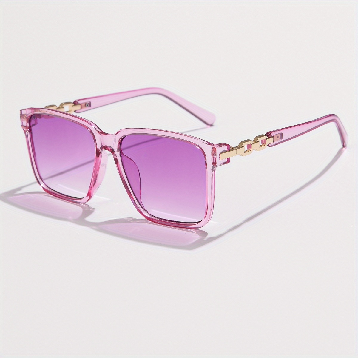 Oversized Rimless Fashion Sunglasses For Women Casual Rhinestone Chain Charm  Gradient Glasses For Summer Beach Party, Uv400 - Temu