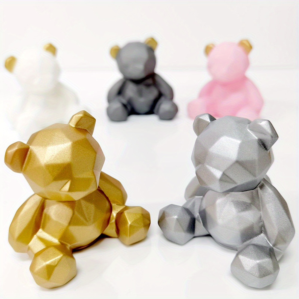 ESEENS Suture Bear Mold Doll Bear Candle Mold Animal Resin Casting Mold Resin Making Molds Silicone Mold for Candle Home Decorate Mold Candle Making Mold