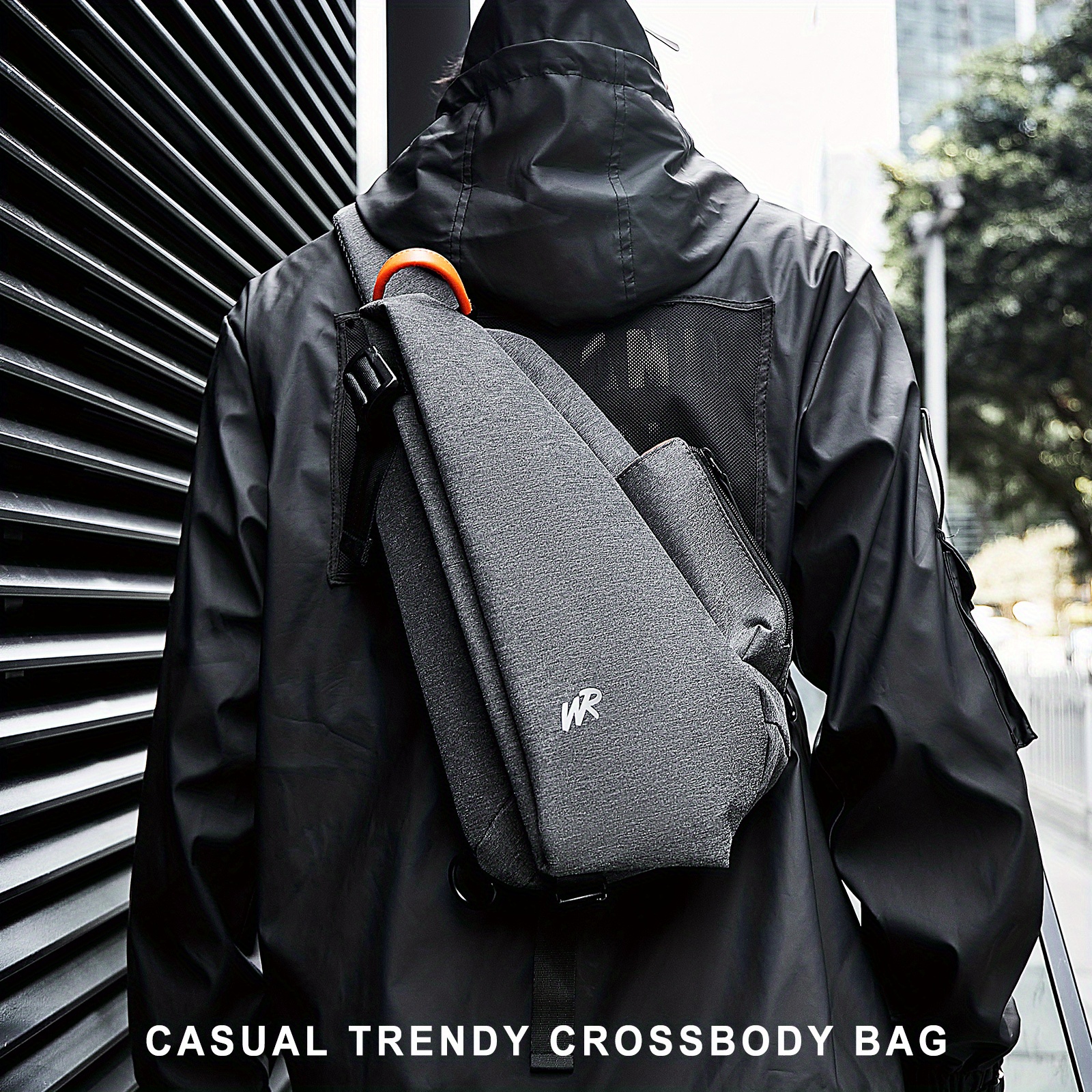SUNMOP Anti-Theft Crossbody Sling Bag for Men Women,Small Backpack One  Shoulder Bag,Chest Bag Sling Backpack Water Resistant