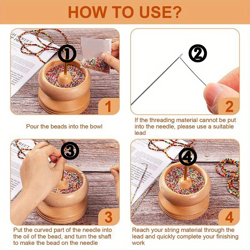 Bead Spinner Bead Stringing Tool Beads Spinner for Seed Bead-10.5