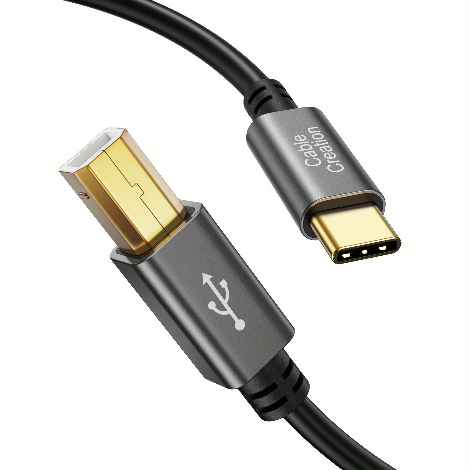 CableCreation Câble d'imprimante USB-C 2 m, câble USB C vers USB B 2.0,  câble USB-C vers USB type B compatible avec MacBook Pro, HP, Canon,  Brother