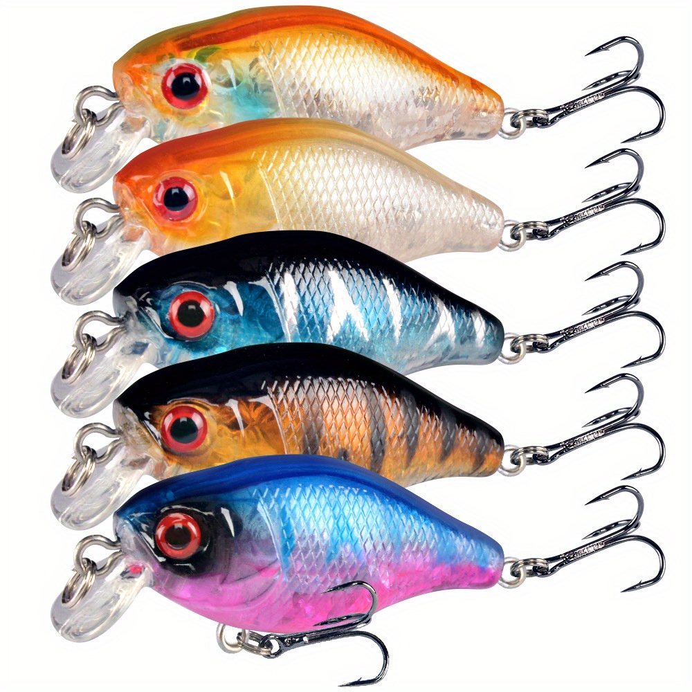 5pcs Mini Crank Fishing Lures 4cm 1 57in 4g Floating Artificial Hard ...